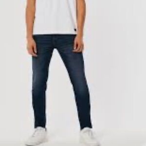 Hollister Jeans Denim Pants Skinny Dark Wash Button Fly